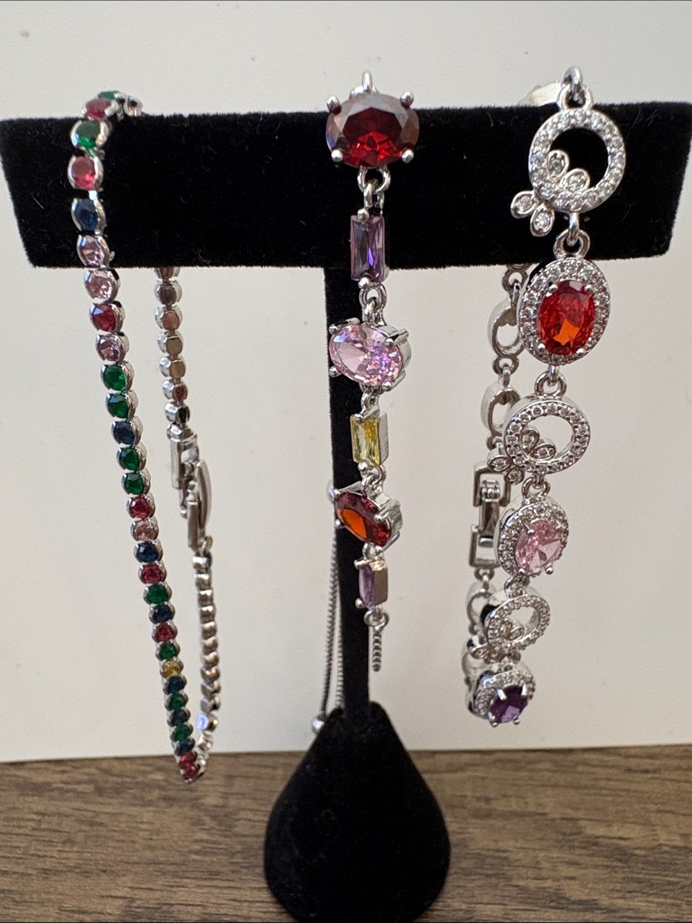 Multicolor Bracelet Bundle in White Gold